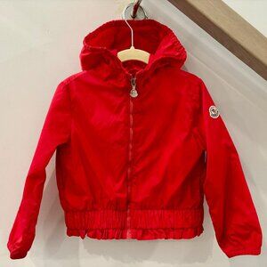 Moncler Kids Cropped Hooded Wind Breaker Zip Up Jacket 4 years 104 cm